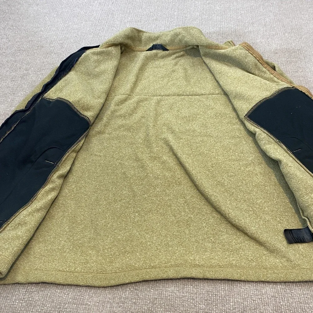 The North Face Jacket Mens Large Green Fleece Full‎ Zip Windbreaker Outdoor